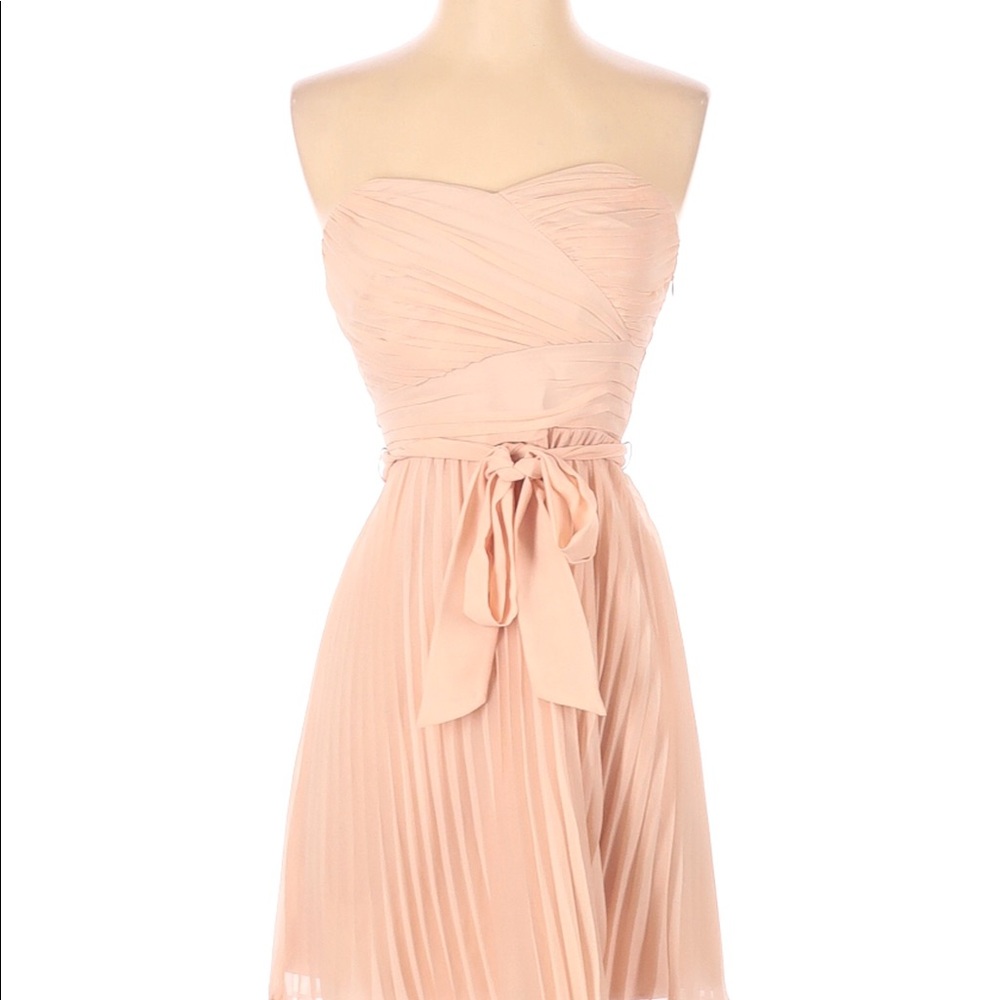 Express spring summer pleated Strapless dress